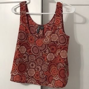 Pink pattered crop top